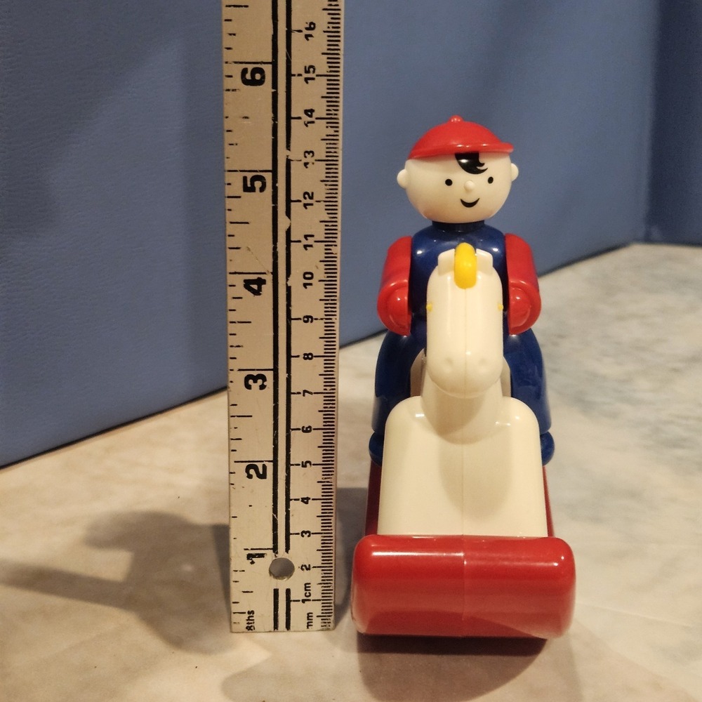 Vintage Ambi Toys Lot Rocking Horse Jockey Rattle Balls Baby Toy Set - Picture 5 of 8